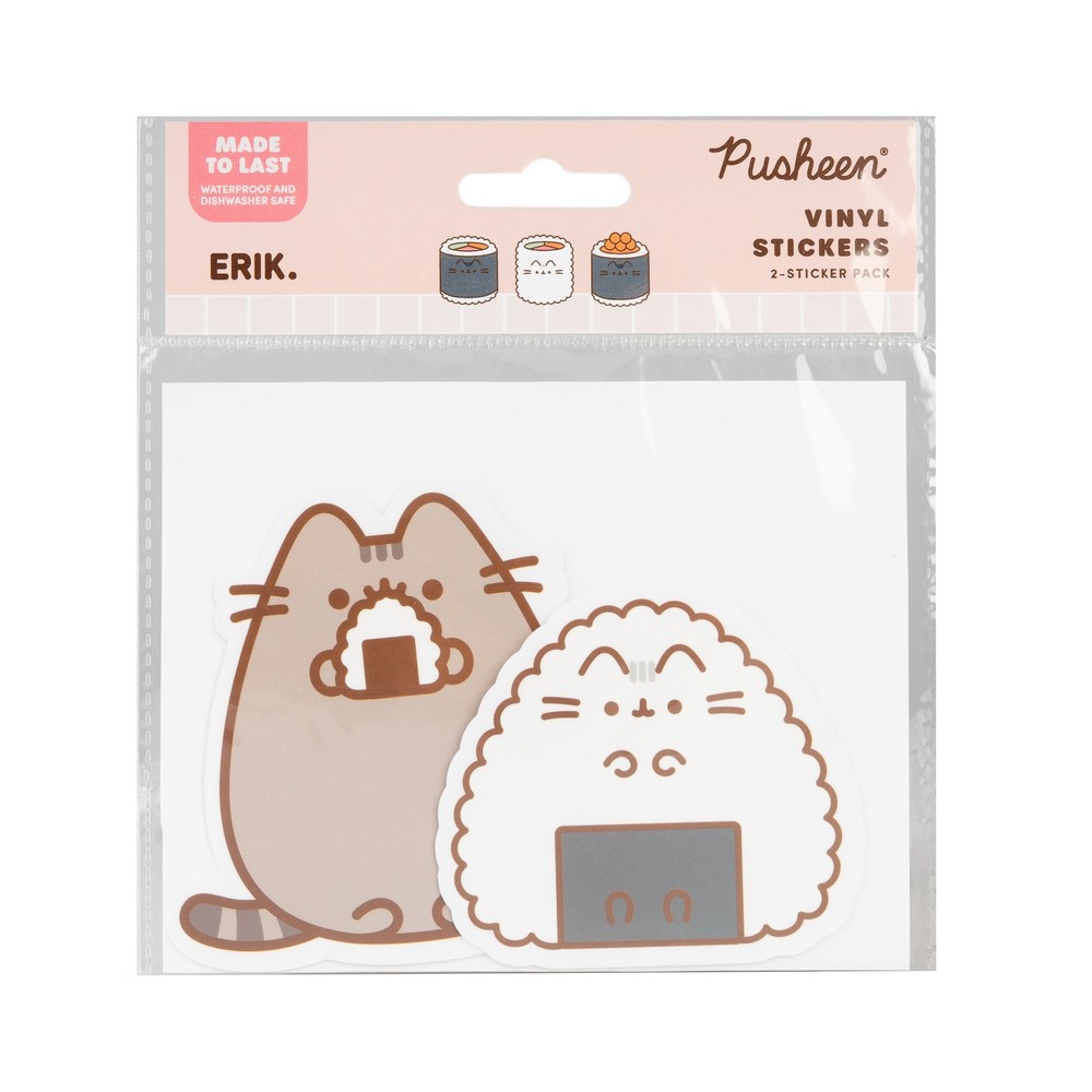 Grupo Erik Pusheen - Pack Of 2 Sushi Roll Vinyl 3 Ensemble d'autocollants - Multicolore